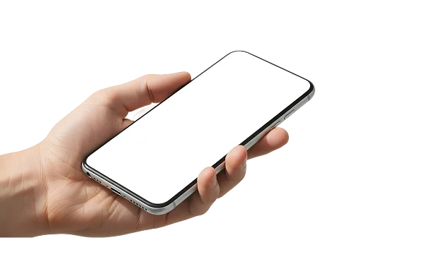 Smartphone in einer Hand als Symbol für zügige Rückmeldung bei Eventanfragen.